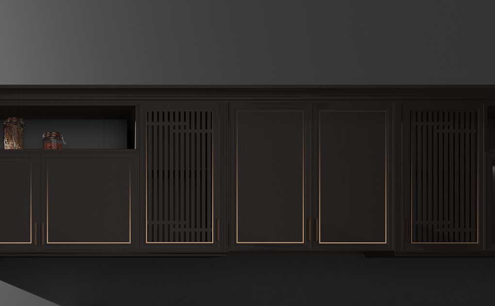 中式小軒窗柵格門板